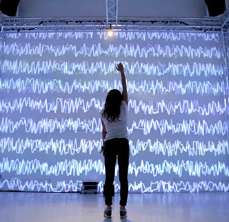 installation, immersive, creation, music, sound design, digital art, theoriz, lyon, lablab, noisy skeleton, kinect, gesture