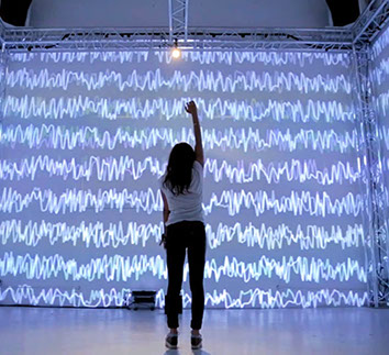 installation, immersive, creation, music, sound design, digital art, theoriz, lyon, lablab, noisy skeleton, kinect, gesture